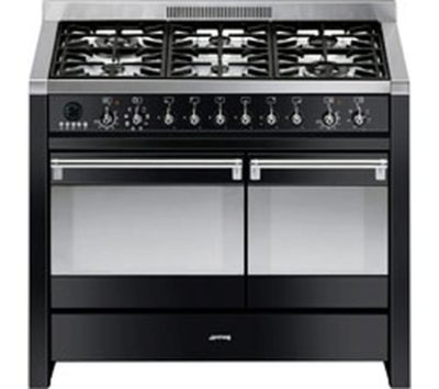 SMEG Opera 100 cm Dual Fuel Range Cooker - Black SMEG Opera 100 cm Dual Fuel Range Cooker - Black